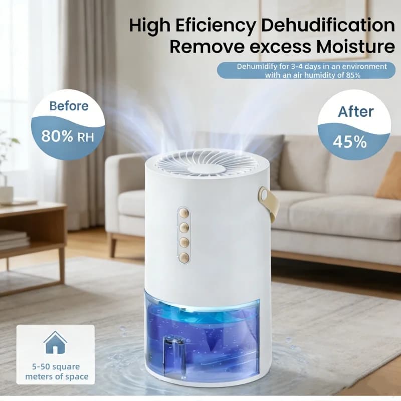 Purificatore d'aria a ioni negativi, rimuove muffa e odori, asciugatrice, deumidificatore, deodorizzazione per cucina e bagno, asciugatura armadi