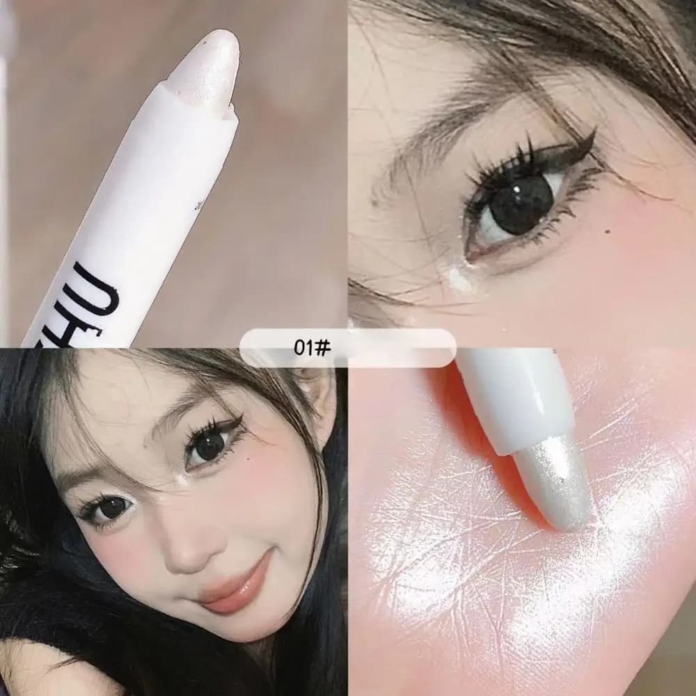 Matita per ombretto con baco da seta diamante Matita per eyeliner glitter opaca Evidenziatore a lunga durata Matita per baco da seta con diamante Trucco per il viso
