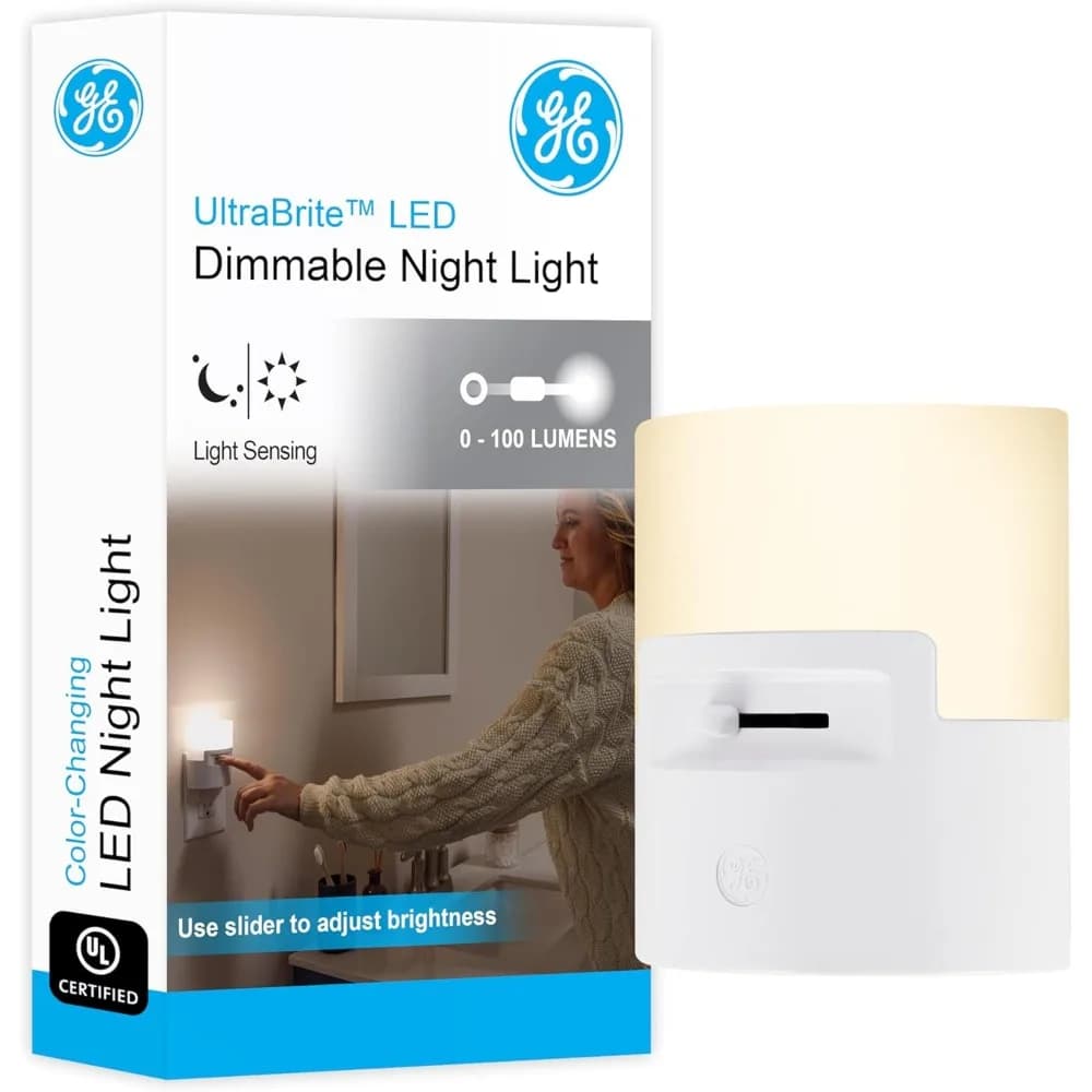 Luce Notturna LED Dimmerabile con Sensore Crepuscolare, 100 Lumen, per Camera da Letto, Bagno, Cameretta, Cucina, Corridoio