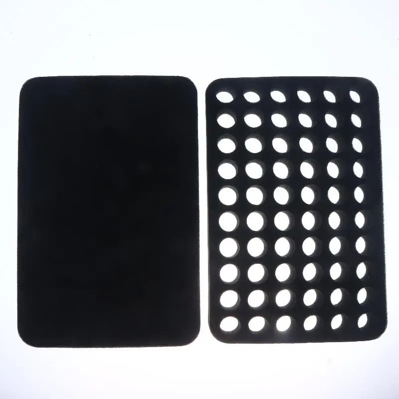60 Slot Sacchetto di Olio Essenziale Supporto Interno Tampone di Schiuma Divisore Fondo Rimovibile Contiene Bottiglie di Smalto per Unghie Da 15 Ml/10 mlO Olio Essenziale