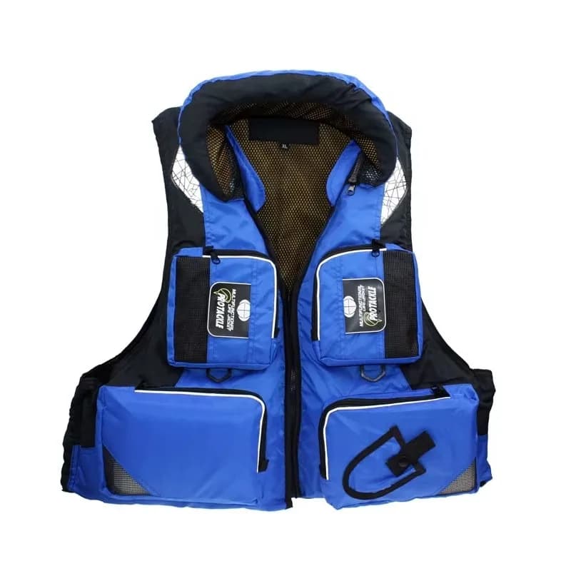 Professional Adult Fishing Life Vest with Super Buoyancy Detachable Multi-Pocket Life-Saving Features for Sea Fishing