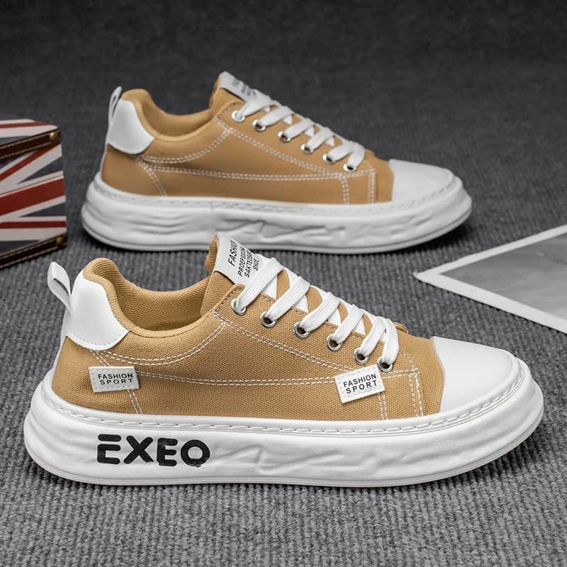 Scarpe Casual da Uomo in Tela con Suola in Rete, Nuova Collezione Autunnale, Sneakers Comode e Traspiranti con Fondo Spesso Antiscivolo