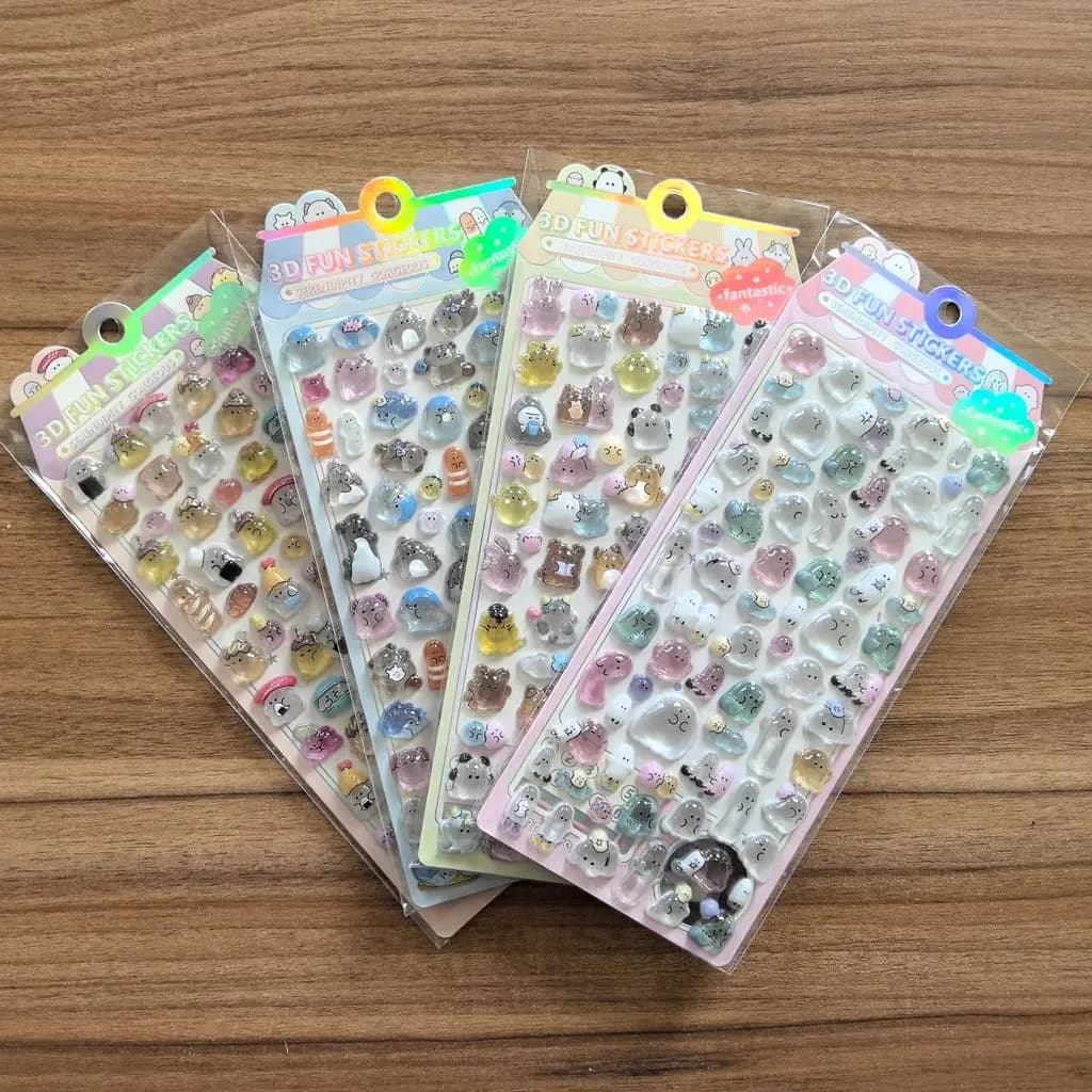 4 Pezzi Adesivi 3D Morbidi a Forma di Fantasma per Bambini, Adorabili Decalcomanie per Telefoni, Quaderni, Astucci - Negozio BulingBulingStickers
