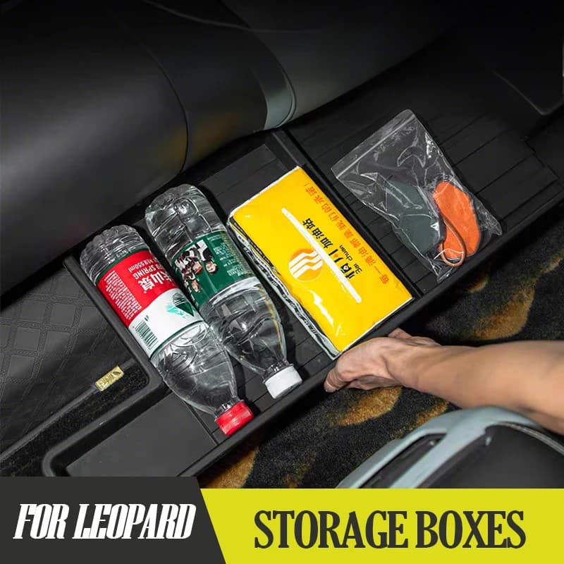 Organizer portaoggetti sotto il sedile nascosto della fila posteriore per Formula Leopard 5 – Accessori interni per auto ordinati