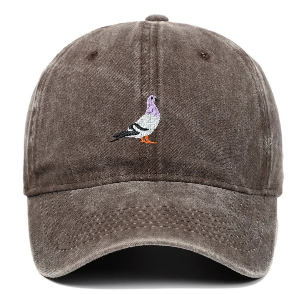 Berretti da baseball ricamati con piccioni Cappello da sole estivo regolabile casual quotidiano Protezione solare Cappello sportivo in cotone lavato per uomo e donna