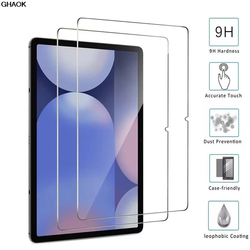 2pcs 9H Tempered Glass Full Screen Protector For Samsung Galaxy Tab S6 Lite S7 FE S8 Plus S9 Plus FE A8 A9 Plus Protective Film