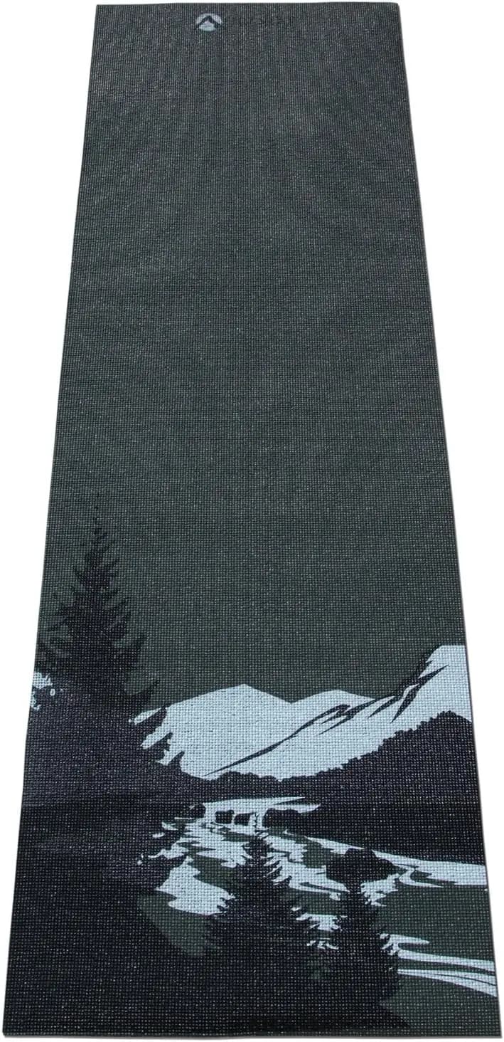 Tappetino Yoga Extra Spesso e Lungo 72x24x0.2in, Antiscivolo, Stampato, Resina Inclusa