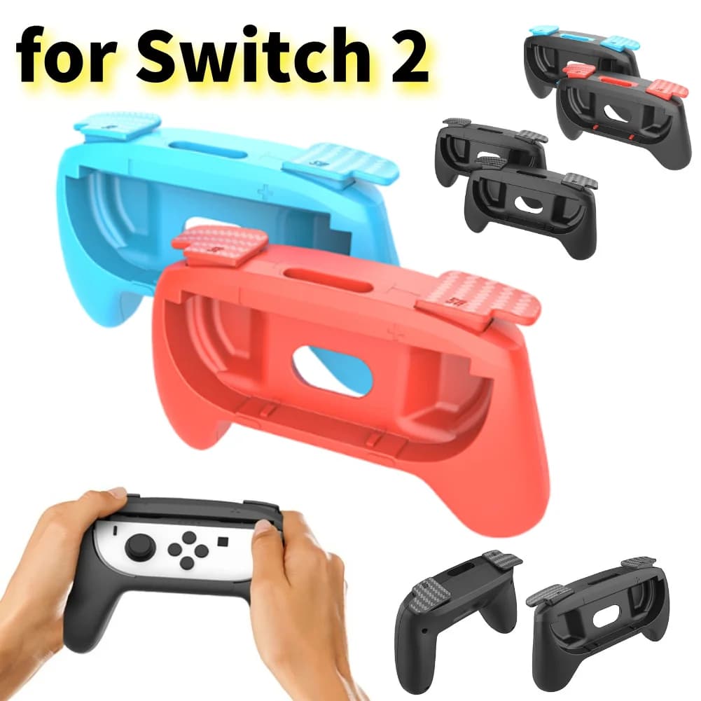 2 impugnature ergonomiche per controller Switch 2, kit di impugnature per console di gioco