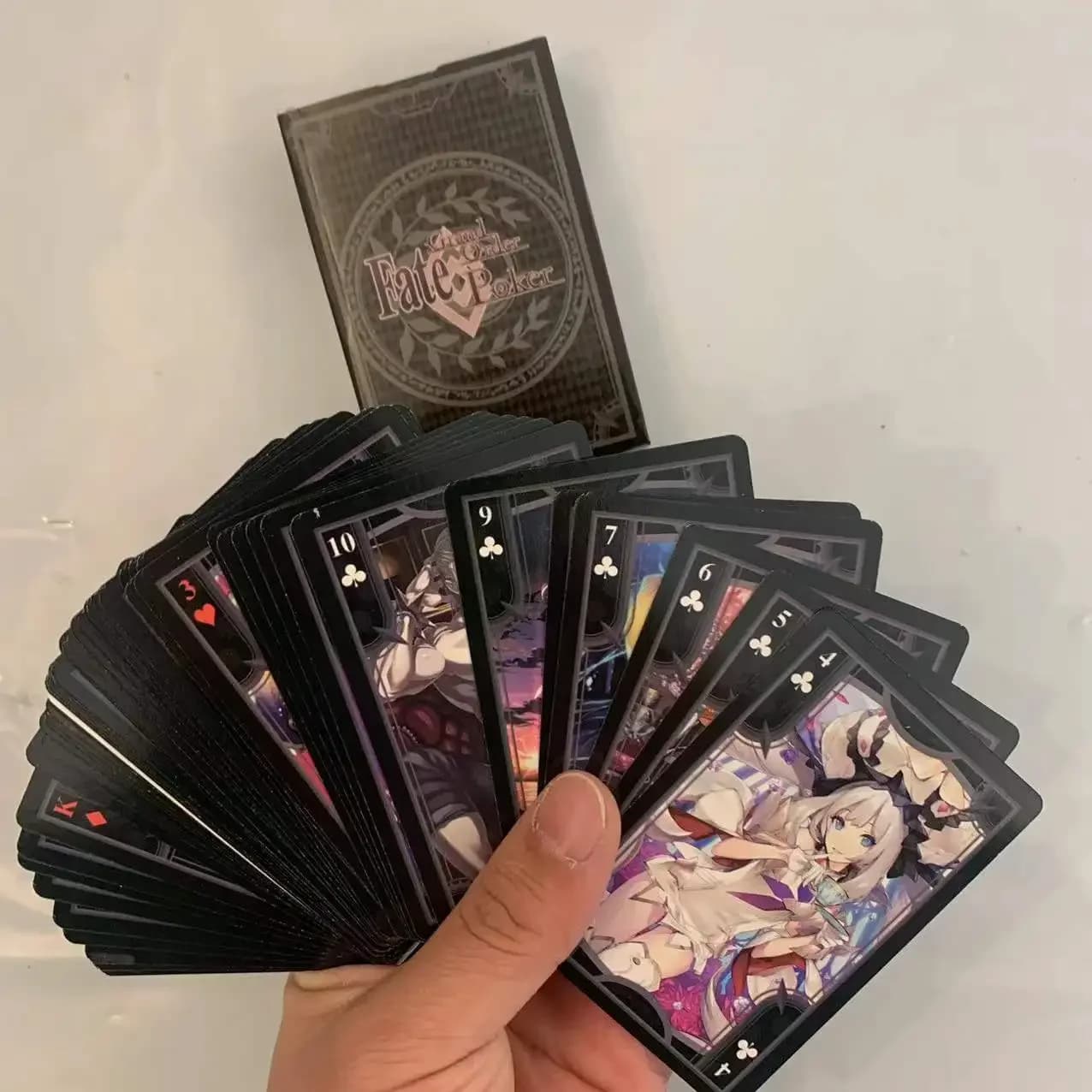 Set di 54 Pezzi in Scatola, Nuove Figure Anime Fate GO, Carte da Poker, Accessori per Giochi di Ruolo, Regali di Natale da Collezionare