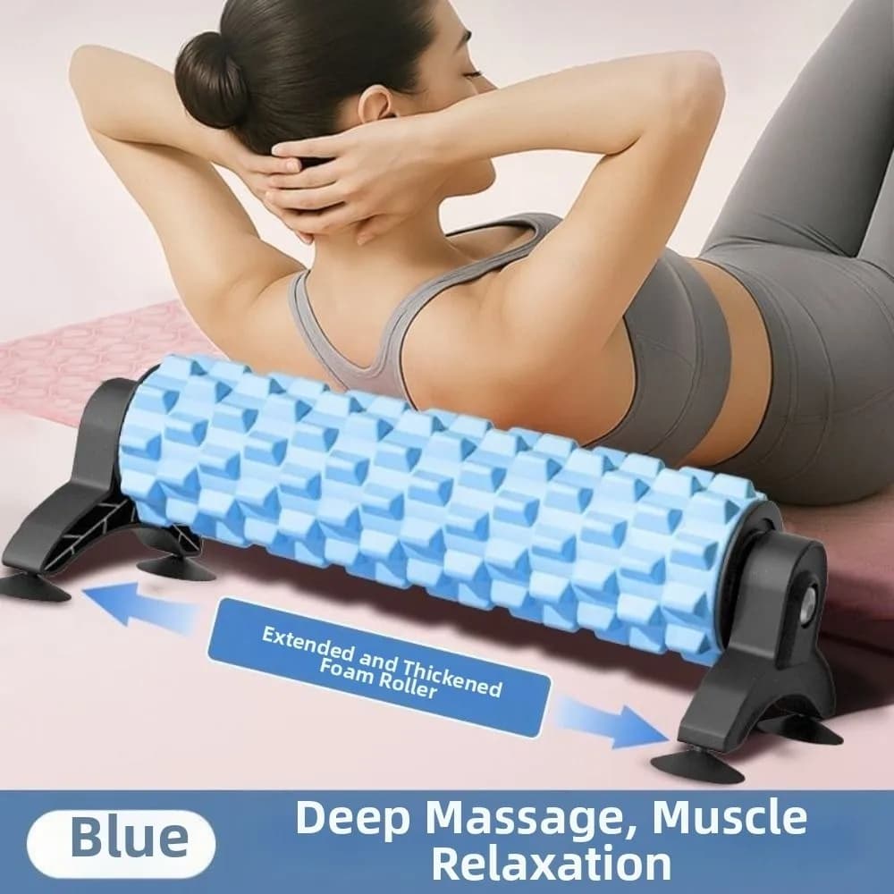 Non-Slip Suction Cup Foam Roller Large Load Bearing Stable EVA Yoga Column Thickened with Stand Deep Back Stretching Roller