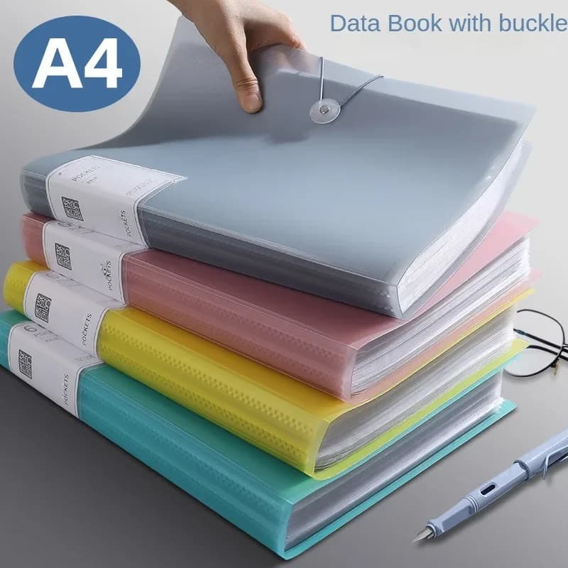 Cartella Portadocumenti A4 Trasparente con Scomparto Centrale, Borsa Porta Certificati, Album per Studenti, Organizzatore da Scrivania