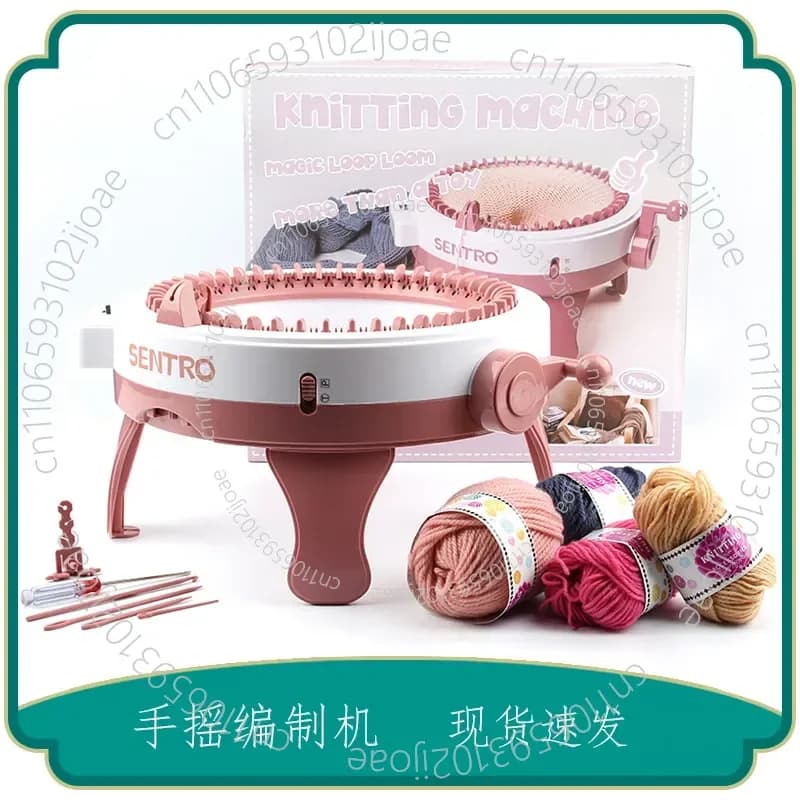 DIY Large 48-Needle Knitting Machine for Adults and Children: Hand-Cranked Knitting Machine for Sweaters Hats and Scarves