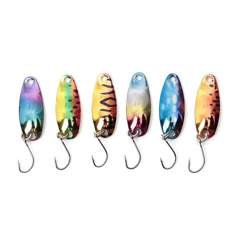 1 pz 2.5/3.5/5g Mini Wobbler cucchiaio di paillettes richiamo esca dura Spinnerbait Isca artificiale Pesca Wobblers attrezzatura da pesca a mosca 5 colori