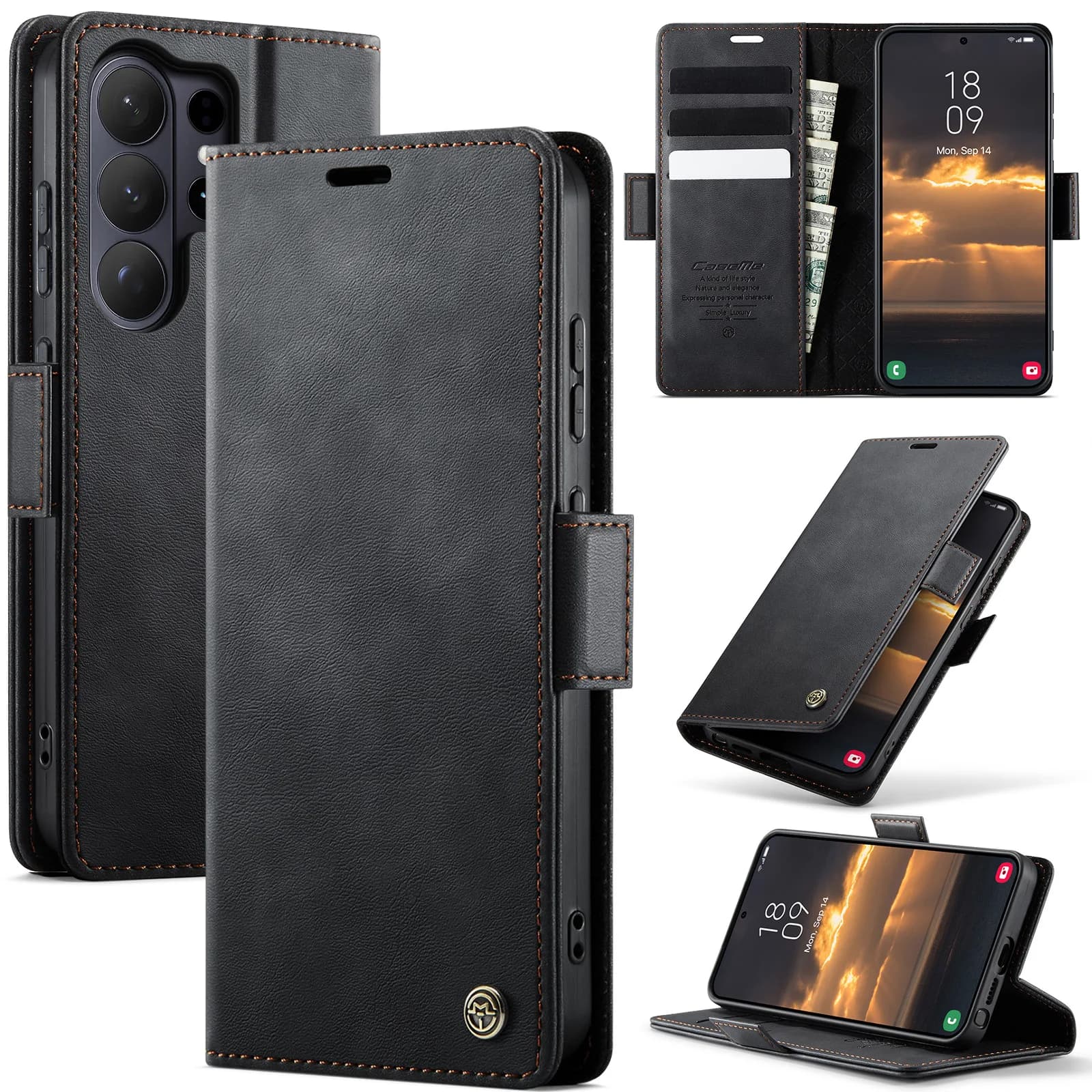 Custodia per Samsung Galaxy S26 Ultra Plus, Cover a Portafoglio in PU con Chiusura Magnetica, Porta Carte, Supporto e Protezione TPU