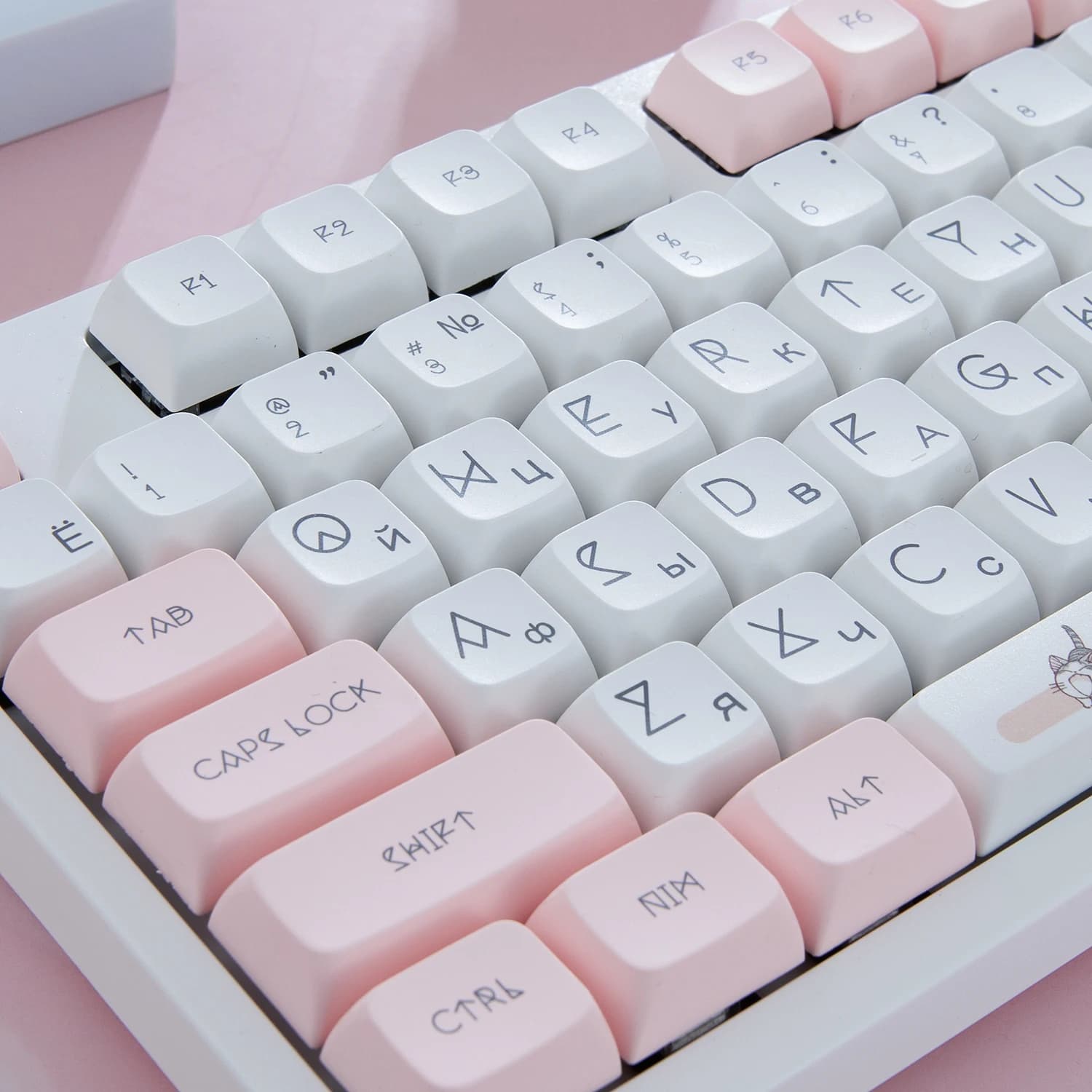 MAIMOOO Cute Russian Keycap Layout PBT Keycaps XDA Profile Dye per Ikbc Cherry MX 108/104/87/61/96 tasti tastiera meccanica