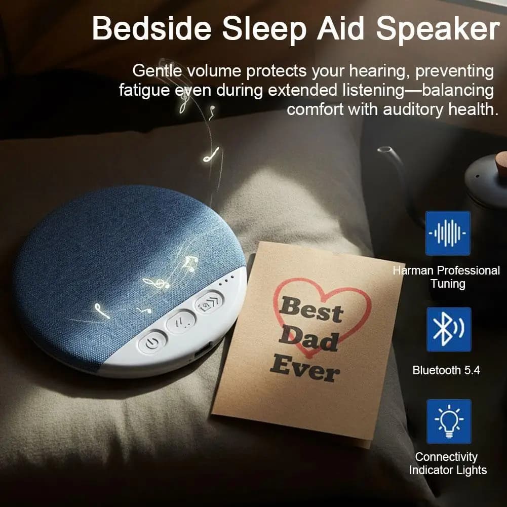 Altoparlante Bluetooth 5.3 Ultra-sottile a Forma di Cuscino per Uso a Lato Letto, Soundbar Wireless, Lettore Musicale MP3 con Spegnimento Programmato