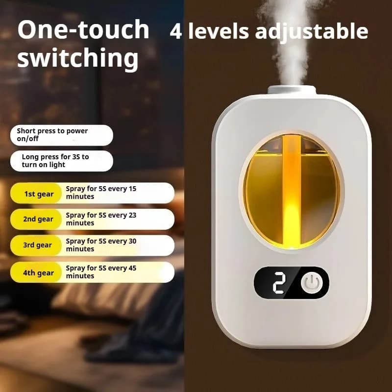 Umidificatore USB Automatico, Diffusore di Oli Essenziali alla Lavanda e Gelsomino, Strumento di Aromaterapia e Idratazione, Umidificatore da Scrivania