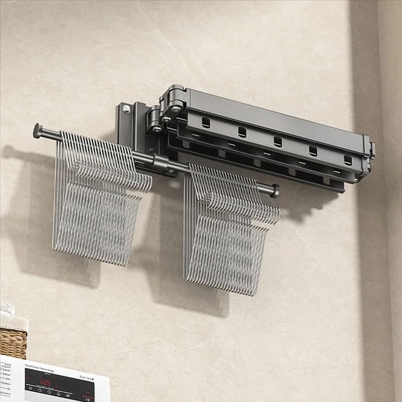 ABWP-Stendibiancheria da parete - Design telescopico pieghevole per stendibiancheria per la casa per un asciugatura efficiente
