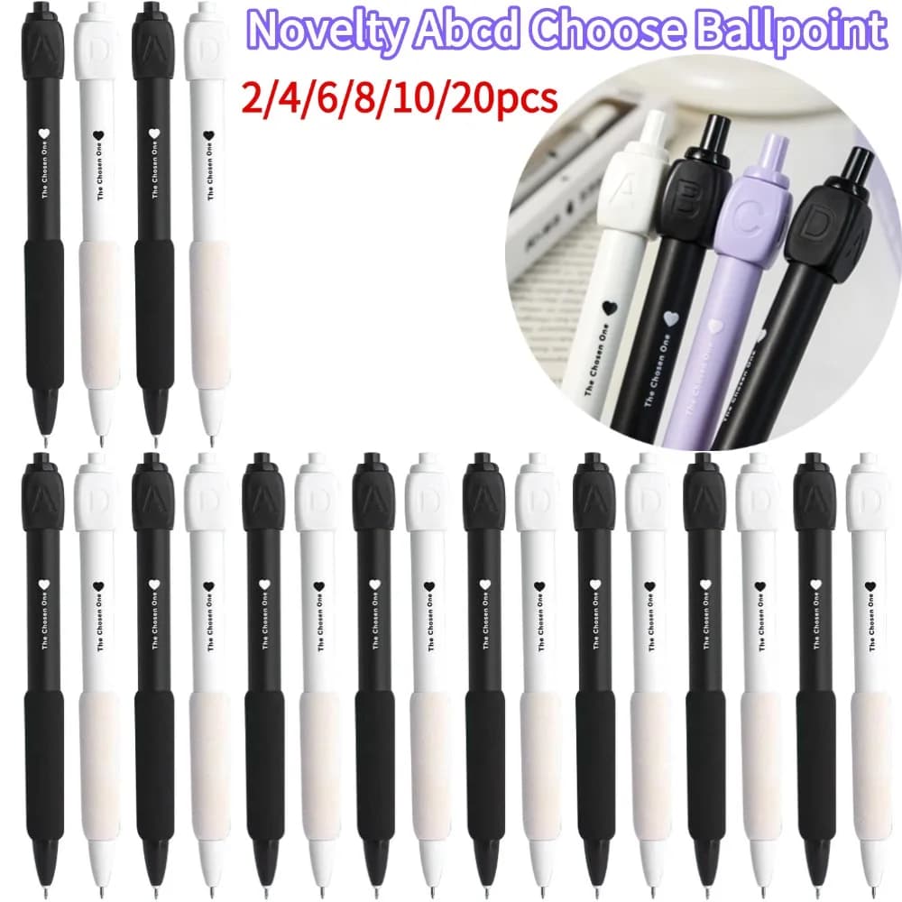Penna rotante ABCD Risposta Fidget Spinner Giocattoli rotanti Adulti Antistress Penna di risposta da 0,5 mm Novità Abcd Scegli la penna a sfera