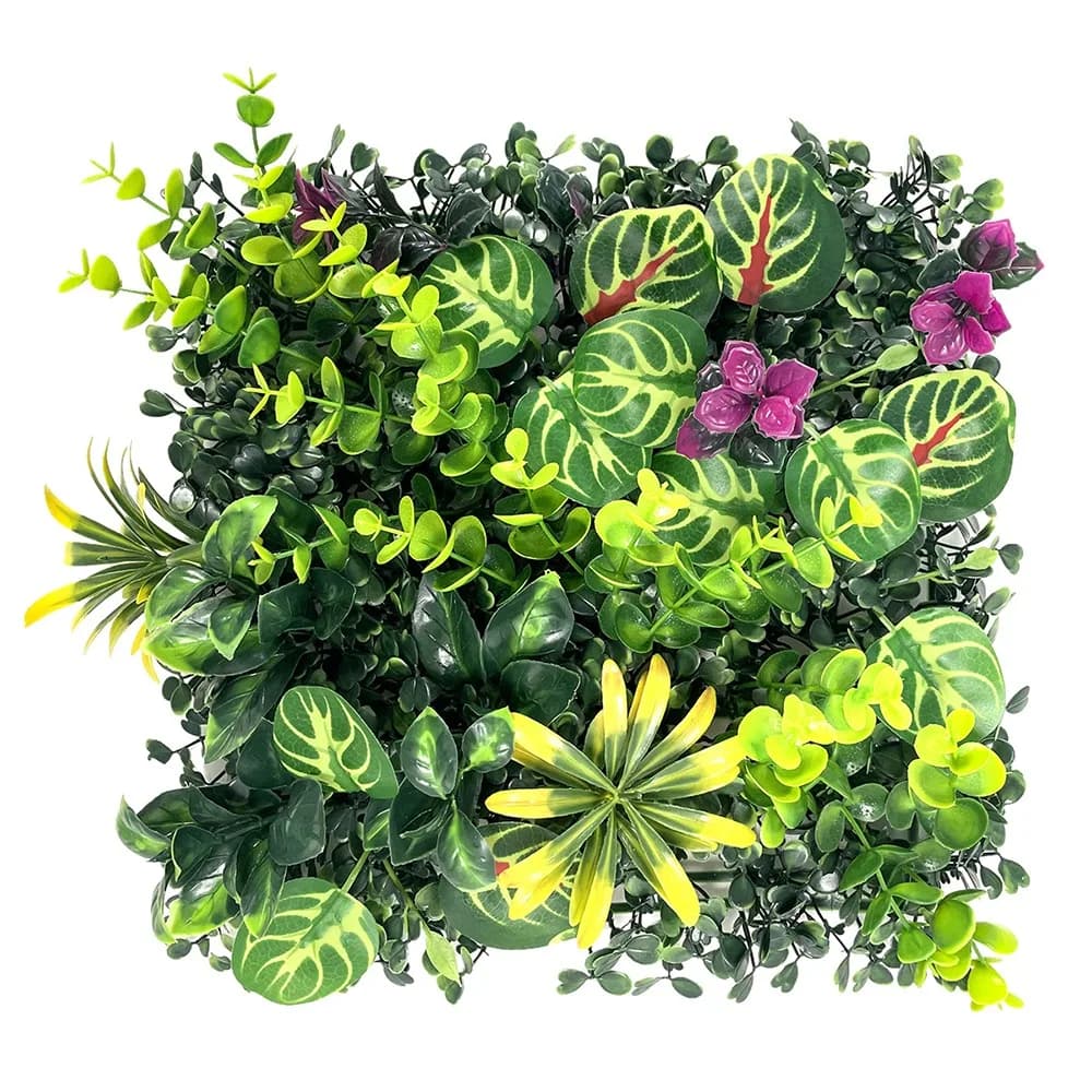 Artificial Vegetal Wall Panel Fai-da-te Sunflower UV Protection Artificial Eucalyptus Carpet Durable Green Mat for Weddings