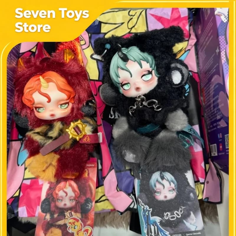 Skullpanda Serie My Little Pony Blind Box, Ciondolo Peluche Skullpanda, Giocattolo da Collezione e Decorazione, Mystery Box My Little Pony, Regalo di Compleanno