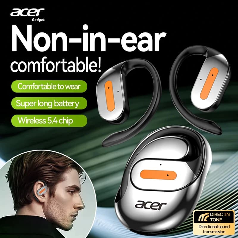 Acer Bluetooth Earbuds Wireless Headphones HD Stereo Noise Reduction Long Standby Type-C Charging Earphones