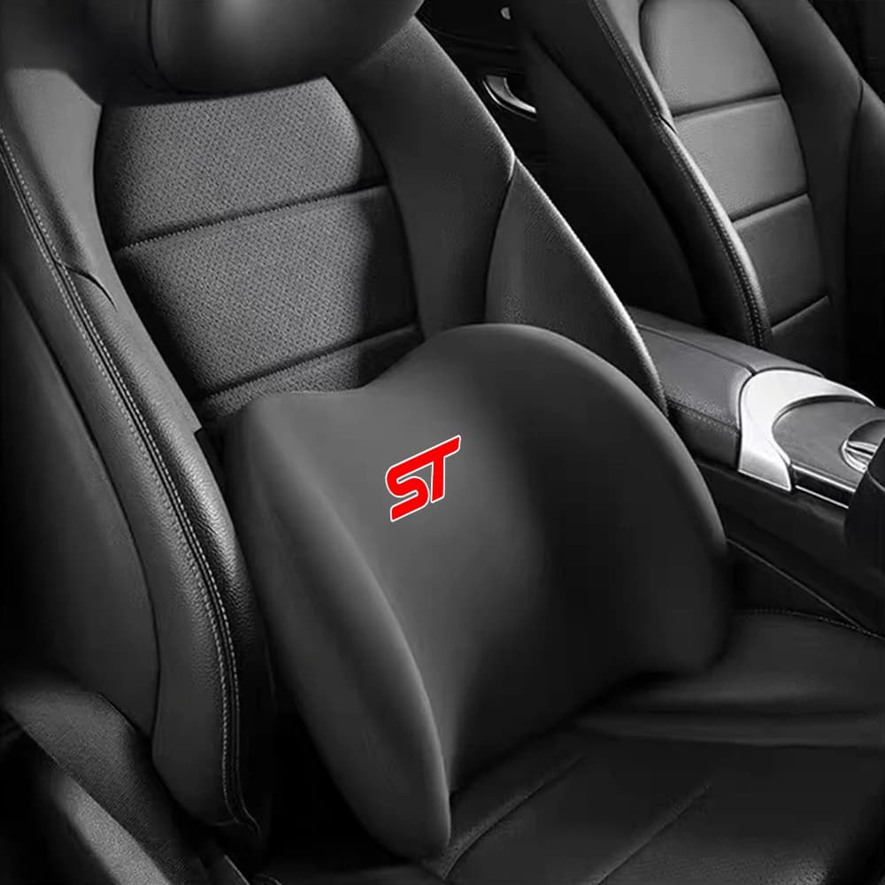 Memory Foam Car Headrest Lumbar Lumbar Pillow Neck Pillow for Ford ST Racing RS S Mustang Kuga Fiesta Fusion Mondeo Edge