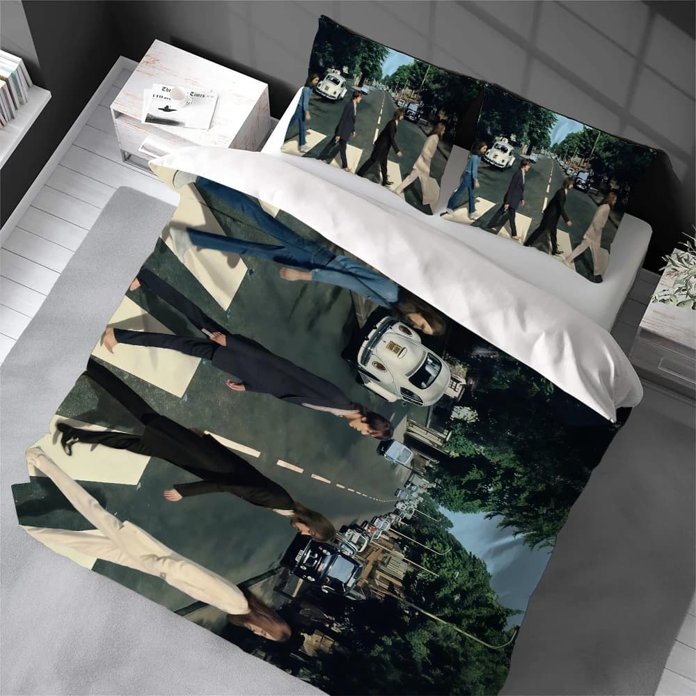 Band Rubber The B-Bea-tles Soul k Duvet Cover Set Home Style Bedding Soft Laundry Cotton Bed 3 Piece Set Student Dormitory Gift