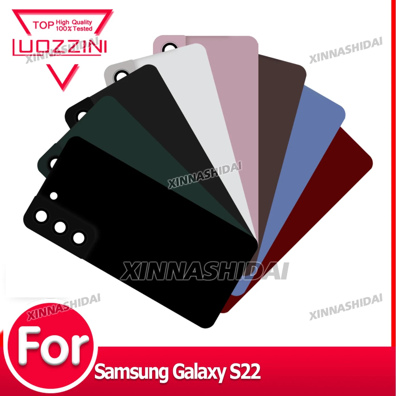 Battery Back Cover For Samsung Galaxy S22 Back Battery Cover Rear Door Housing Case No Camera Lens For Samsung S22