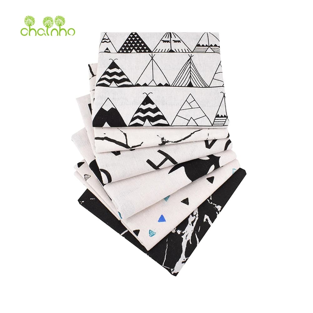 Chainho,Printed Cotton Linen Fabric,DIY Sewing Quilting Material,Cloth For Table,Sofa,Curtain,Bag,Cushion,Furniture Cover,15CL6