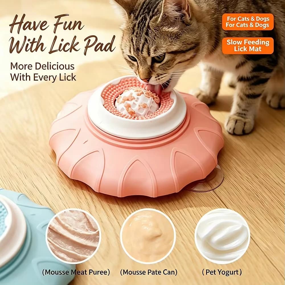 Slow Feeding Lick Pad For Dogs Cats Interactive Pet Feeding Bowl Suction Cup Anti-choke Food Dispenser Training