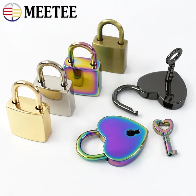 Set da 2/5 Pezzi di Chiusure in Metallo per Borse, Fibbie Girevoli per Borsette, Lucchetti Decorativi per Scatole Regalo, Accessori Fai-da-Te