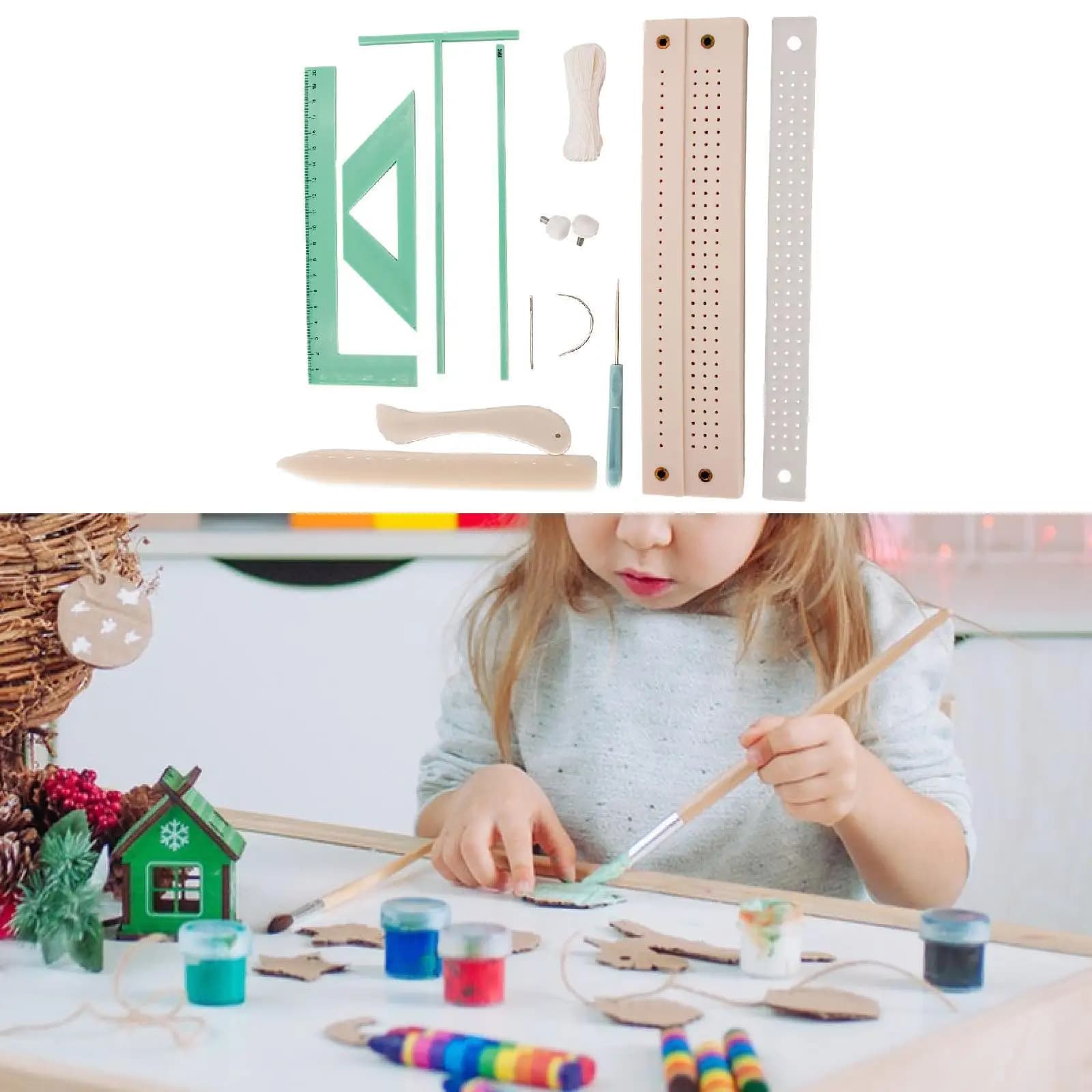 Kit per rilegatura di libri Strumento per scrapbooking Forniture per cucire Set di guide per punzonatura per rilegatura