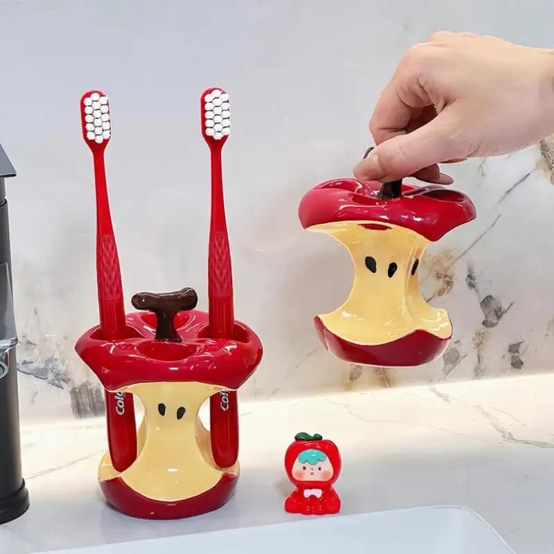 Portaspazzolino in ceramica creativo, antiscivolo, impermeabile, per riporre pennelli per trucco, durevole e portatile