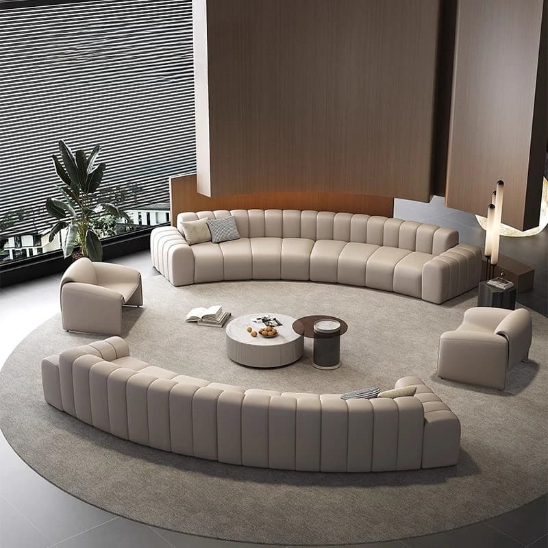 Divano Combinabile per Riunioni, Negoziazioni, Lobby di Hotel, Sale Espositive Moderne, Reception e Uffici Vendite, con Sistema di Blocco Carte VIP per Club