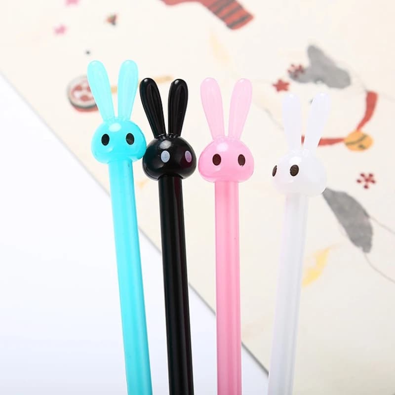 Forniture per Ufficio e Scuola, Cancelleria Creativa Kawaii, Penna Gel a Forma di Coniglio, Simpatico Cartone Animato, Coniglio dalle Orecchie Lunghe, Penna per Studenti e Ufficio