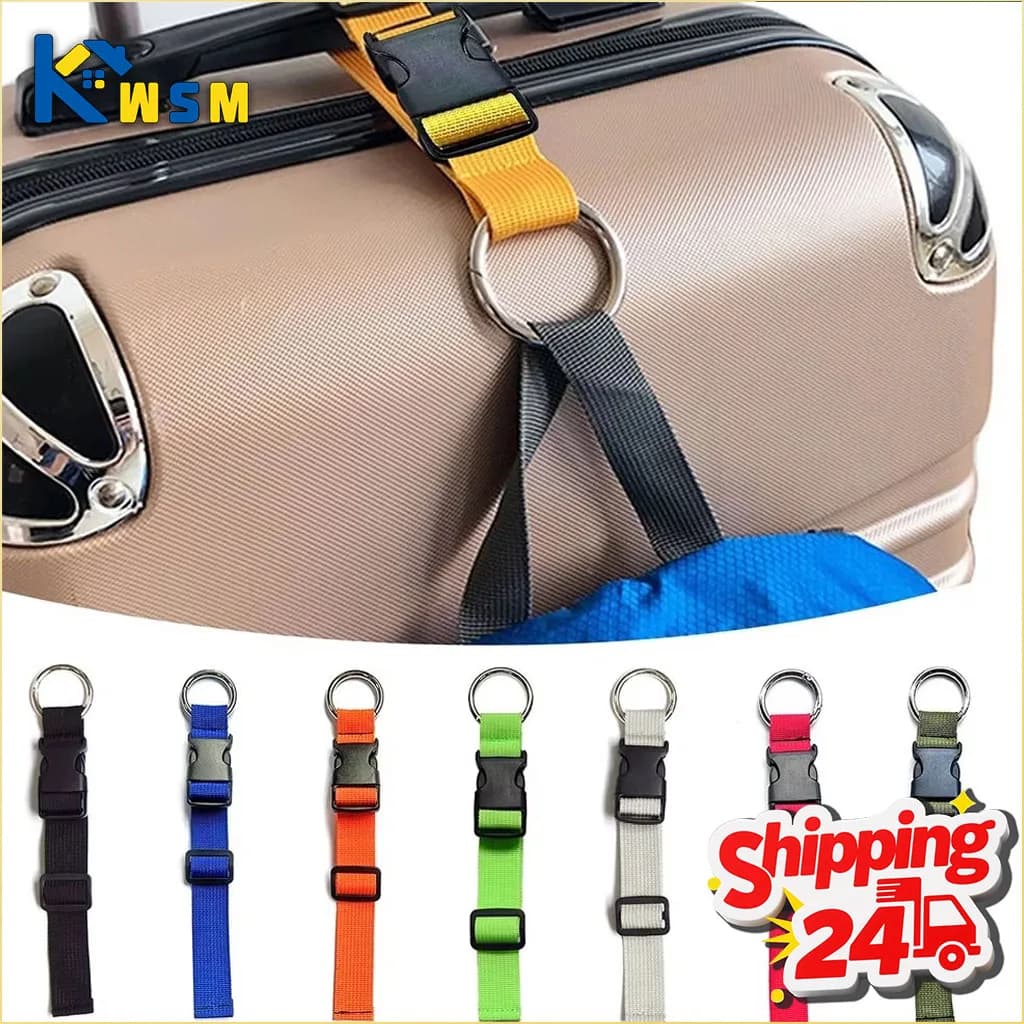Cinghie Regolabili in Nylon per Valigie con Ganci a Molla di Sicurezza per Valigie e Borse Trolley, Accessori da Viaggio Facili da Lavare a Mano