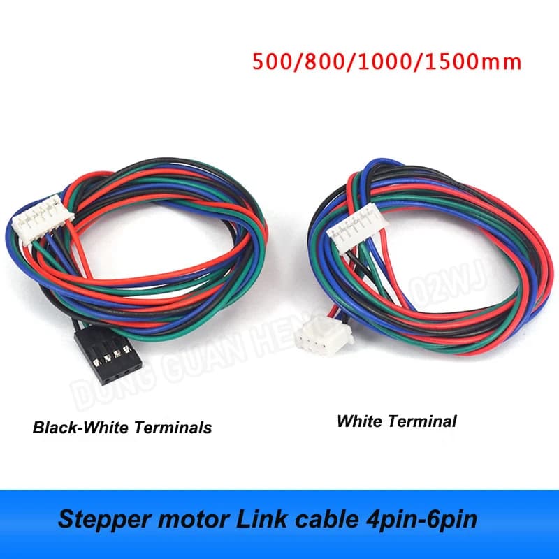 XH2.54 DuPont 4-pin 500-2000 mm step-by-step motor cable, flexible DIY robot cable, 3D printer parts, easy connection