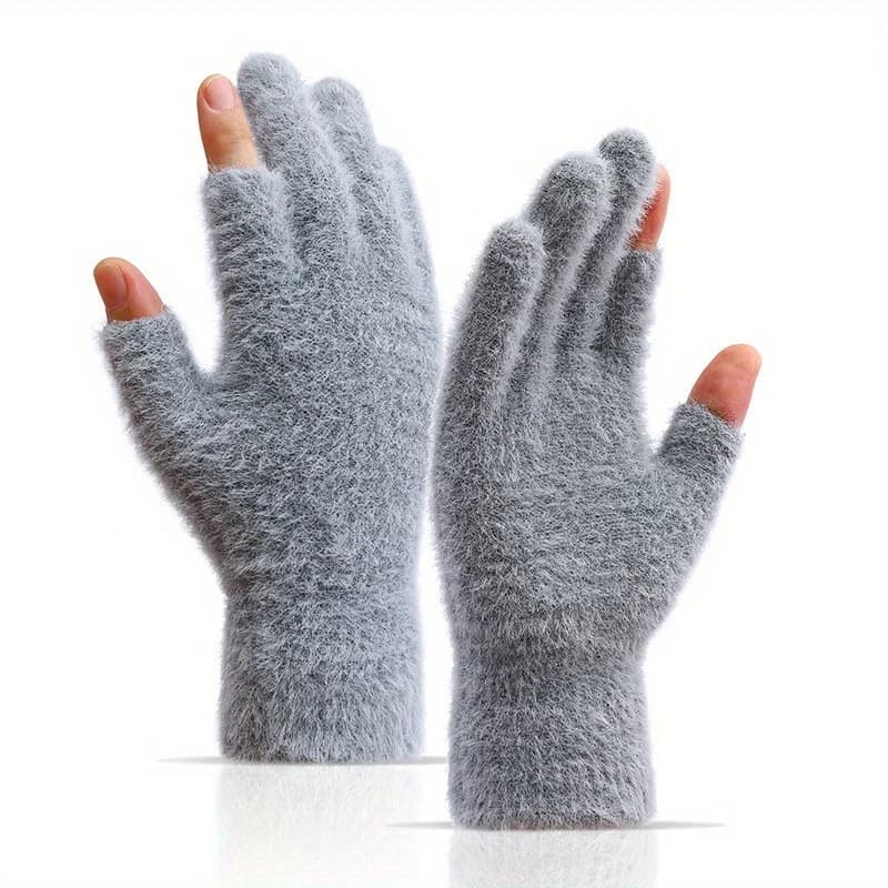 1 paio di guanti caldi senza dita per scrivere e utilizzare il touch screen, guanti invernali per uscite casual, guanti caldi da ciclismo