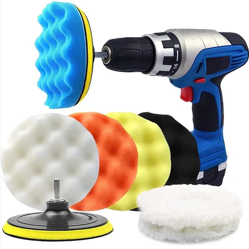 Nuovo 8 pezzi kit tamponi per lucidatura per auto 3/4/5/6/7 pollici spugna in schiuma tampone disco per lucidatura set lucidatrice lucidatrice tamponi per cera