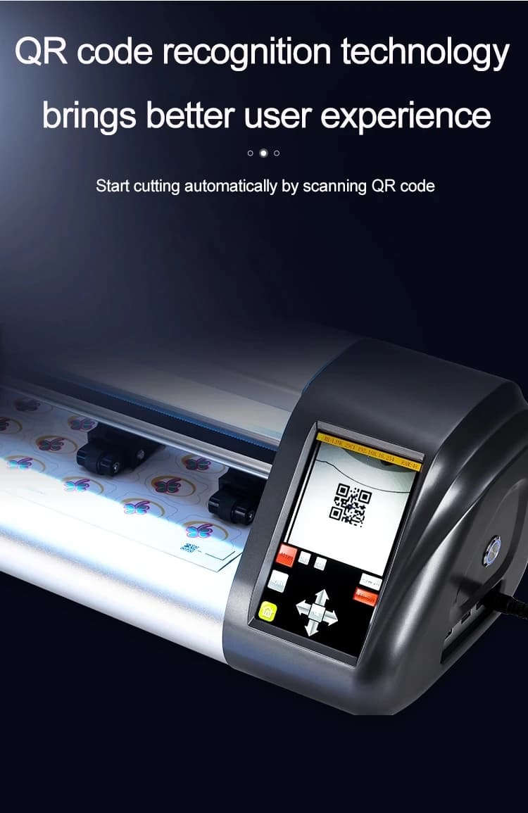 Plotter grafico artigianale con alimentazione automatica da 24 pollici Riconoscimento codice QR Taglierina in vinile per Silhouette Cameo 4 con software SignMaster