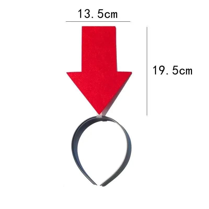 Fascia per capelli unica con freccia luminosa e punto interrogativo divertente, accessorio natalizio per ragazza, copricapo per costume festivo