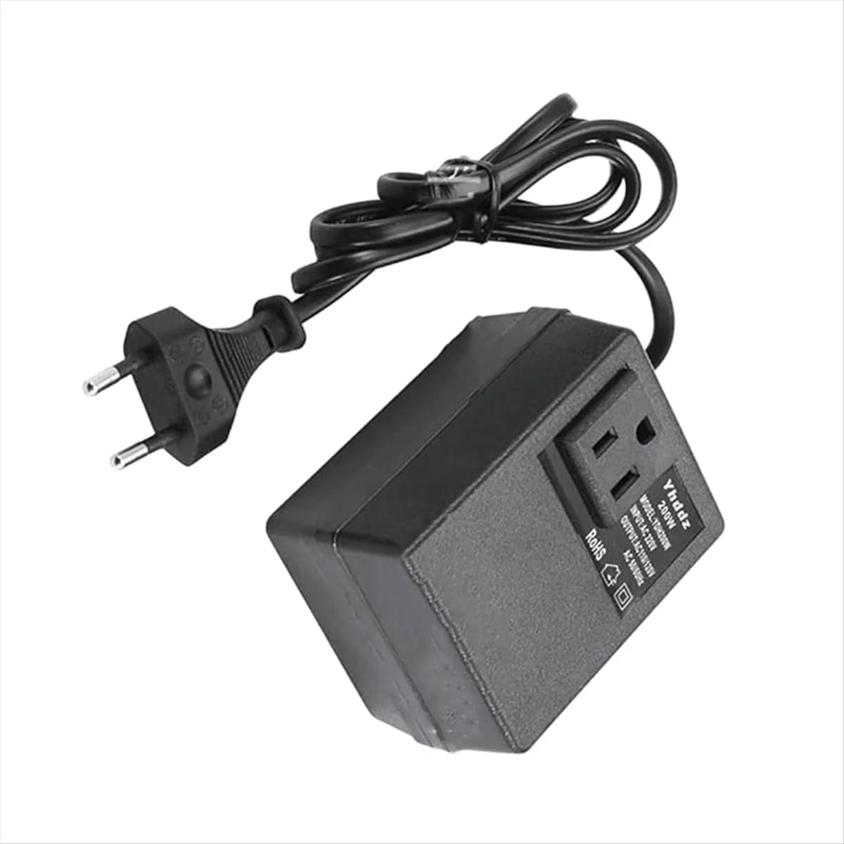 Trasformatore convertitore di tensione A40I da 200 W da UE a USA - Trasformatore step-down da 220 V a 110 V Adattatore da viaggio monofase Spina UE