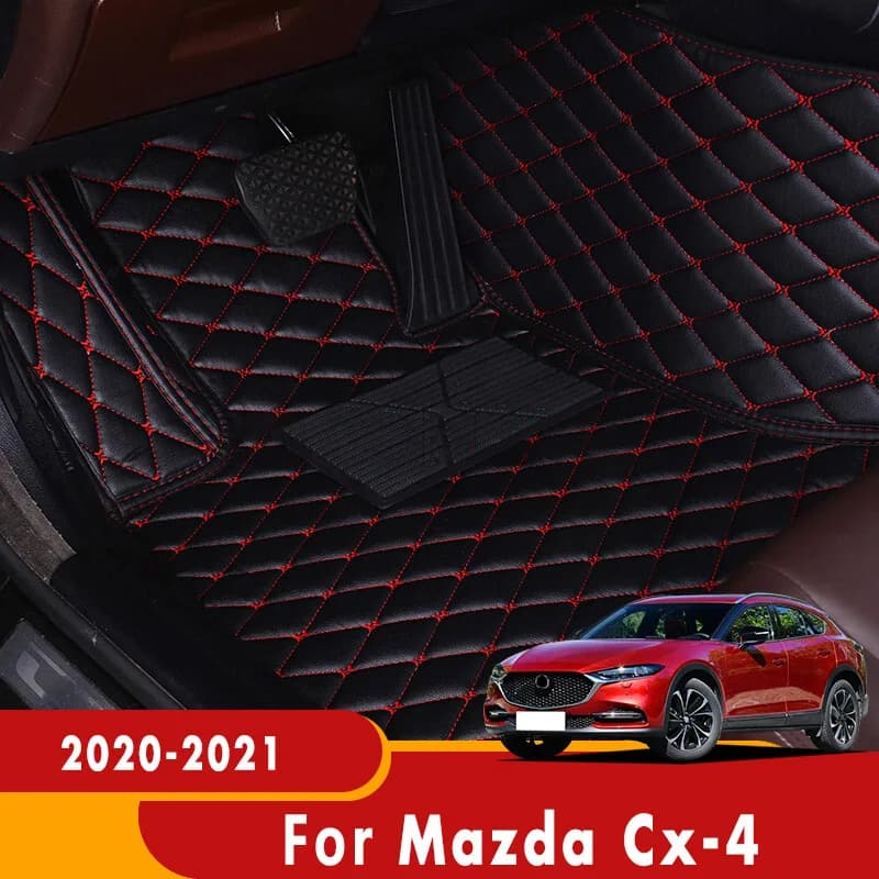 Tappetini per Auto in Pelle Personalizzati per Mazda CX-4 2020-2025, Accessori Interni Auto