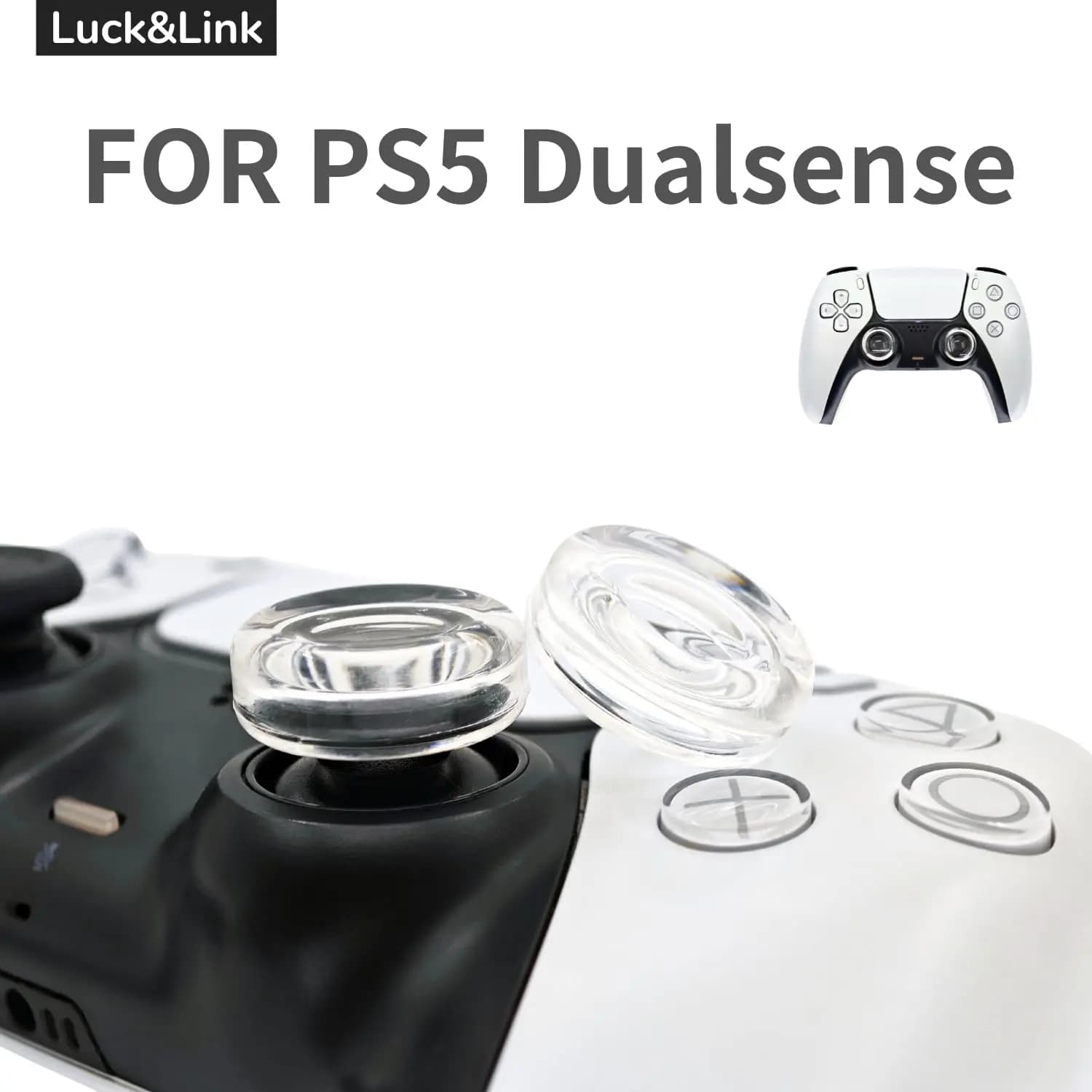 Tappo per impugnatura per pollice cristallino per PS5 PS4 Xbox Series Controller Altezza Joystick Cover Accessori per levette analogiche