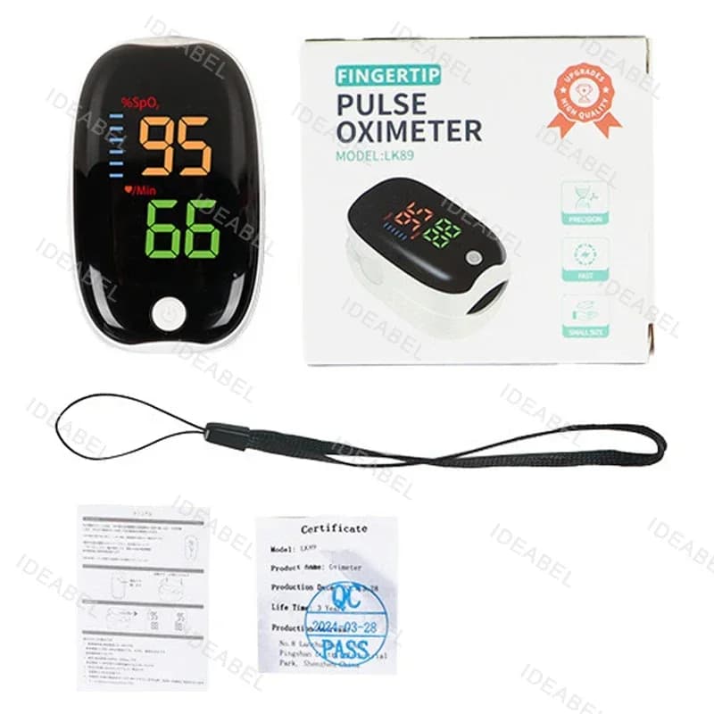 LK89 Finger Pulse Oximeter Medical Portable Blood Oxygen Oxymetre Heart Rate Saturation Meter OLED Oximetro De Dedo LED Display