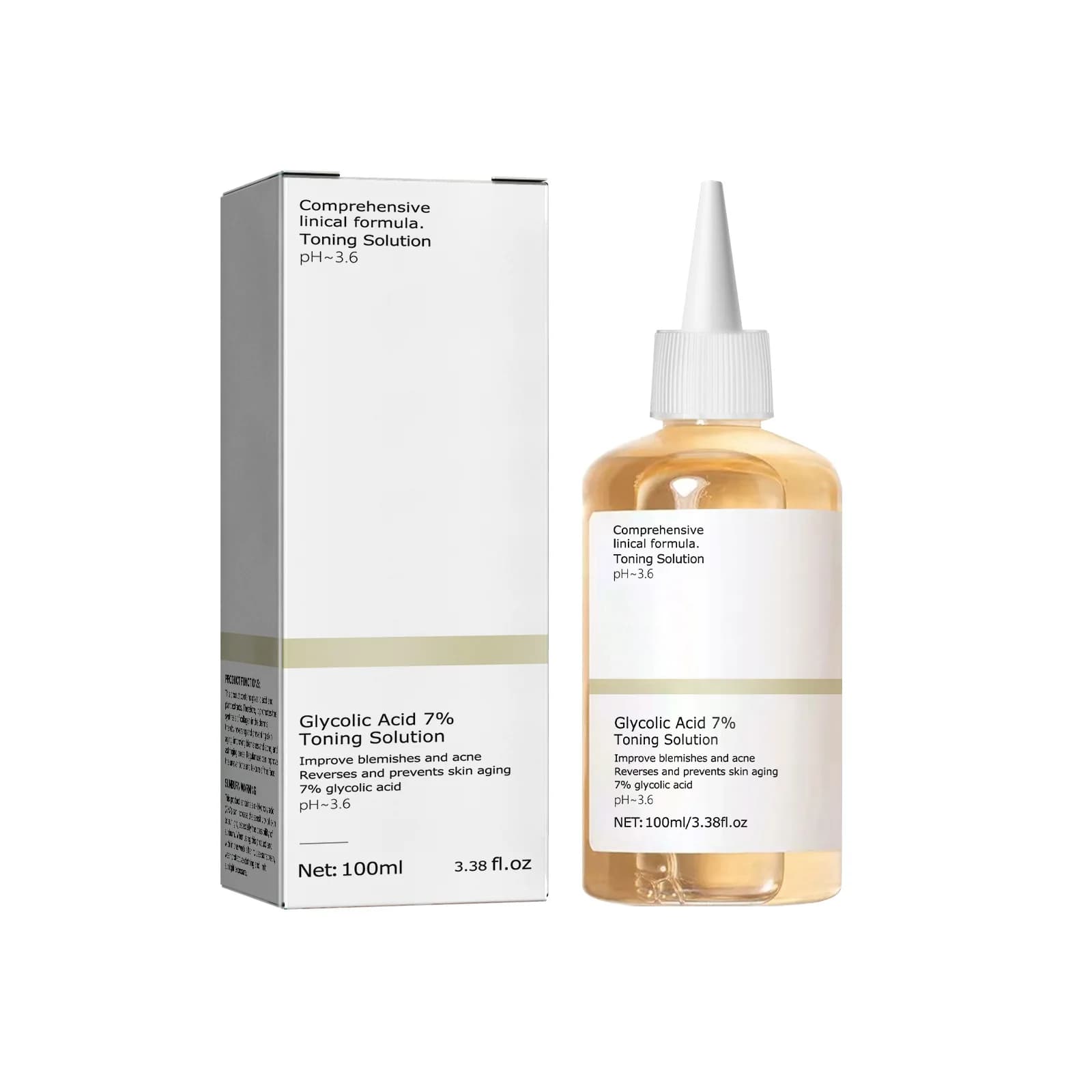 7% toning solution of glycolic acid to remove acne Hydrating rejuvenating lotion for skin Tonic delicate exfoliating tone of glycolic acid