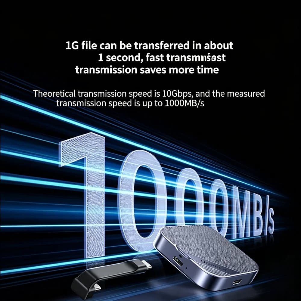 UGREEN Magnetic M.2 NVMe SSD Enclosure 10Gbps USB-C External Storage for iPhone 17 Pro Book PC