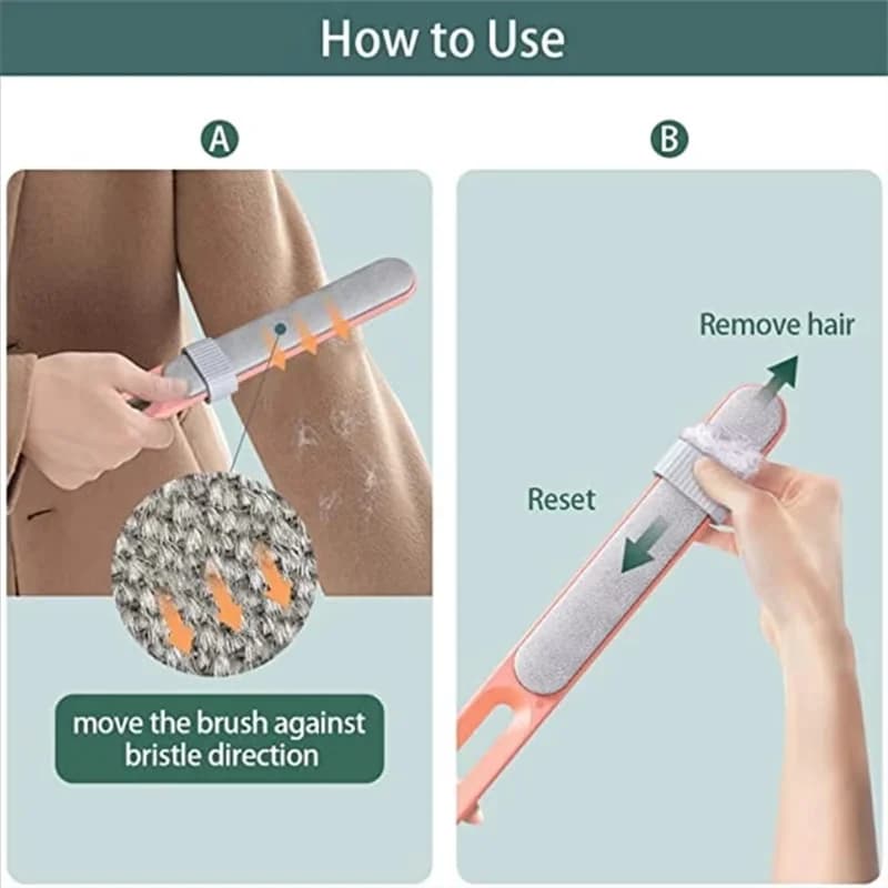 A84X-Pet Hair Remover Roller Strumento per la pulizia della pelliccia dell'animale domestico Spazzola Lintroller per casa e auto Verde