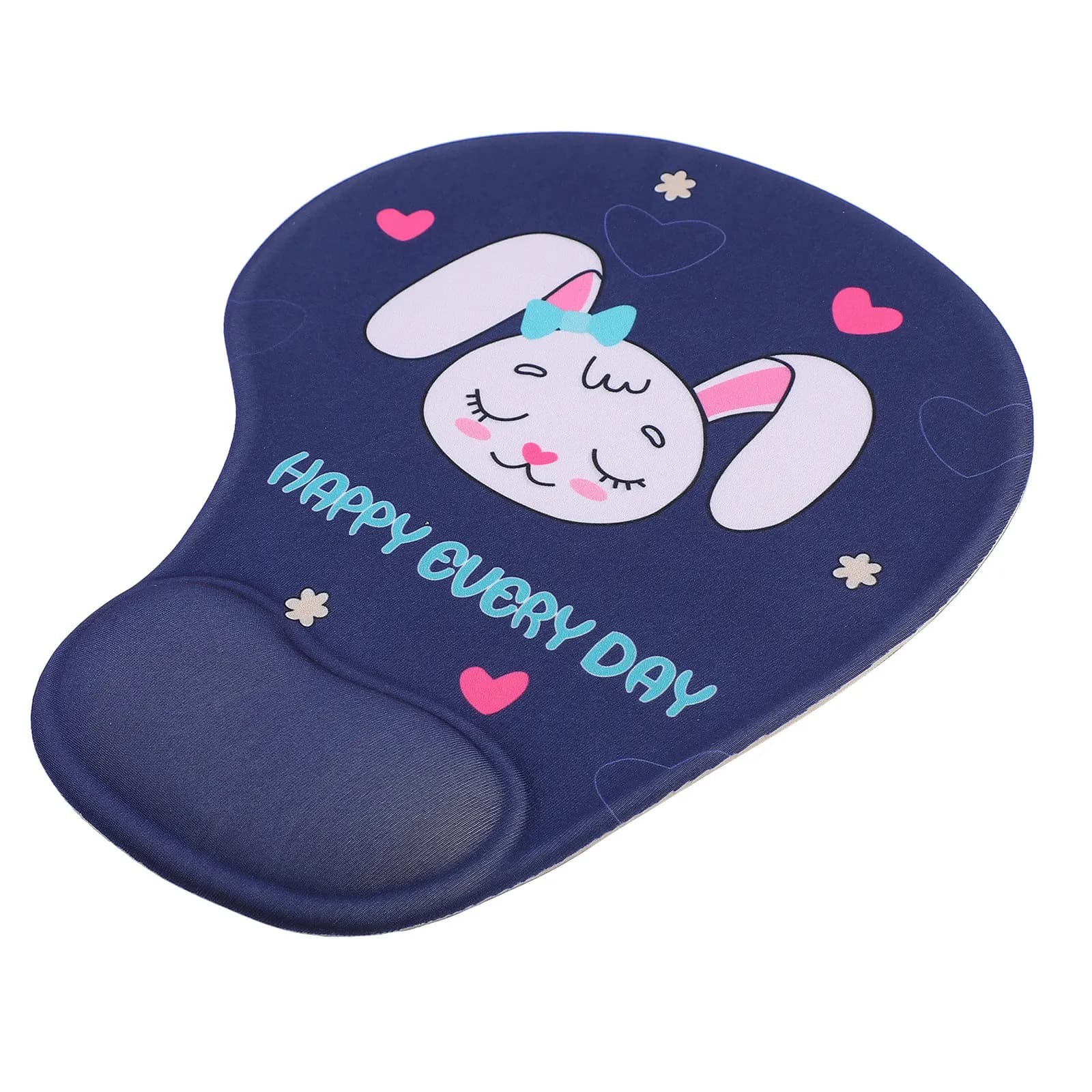 Tappetino per Mouse Ergonomico Ispessito con Poggiapolsi, Base Antiscivolo in Silicone, Superficie in Tessuto Liscio per Ufficio, Computer, Laptop e Uso Domestico